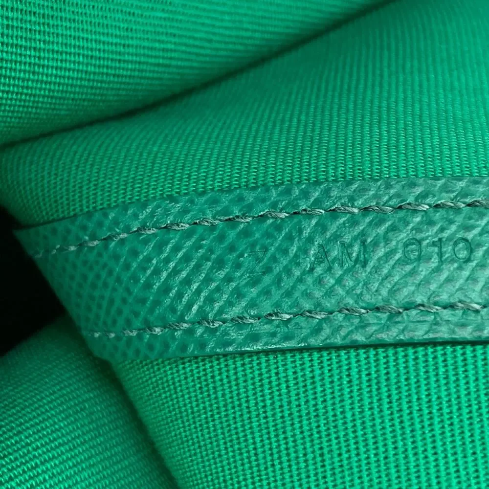 Hermès Garden Party PM Tote Bag blue aztec Vert Jade Toile Officier Veau Epsom - Picture 13 of 16